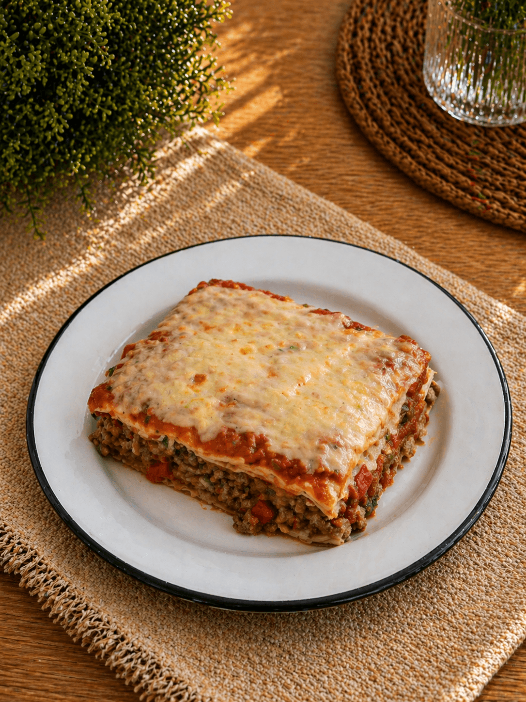 Lasagna de carne y verdura